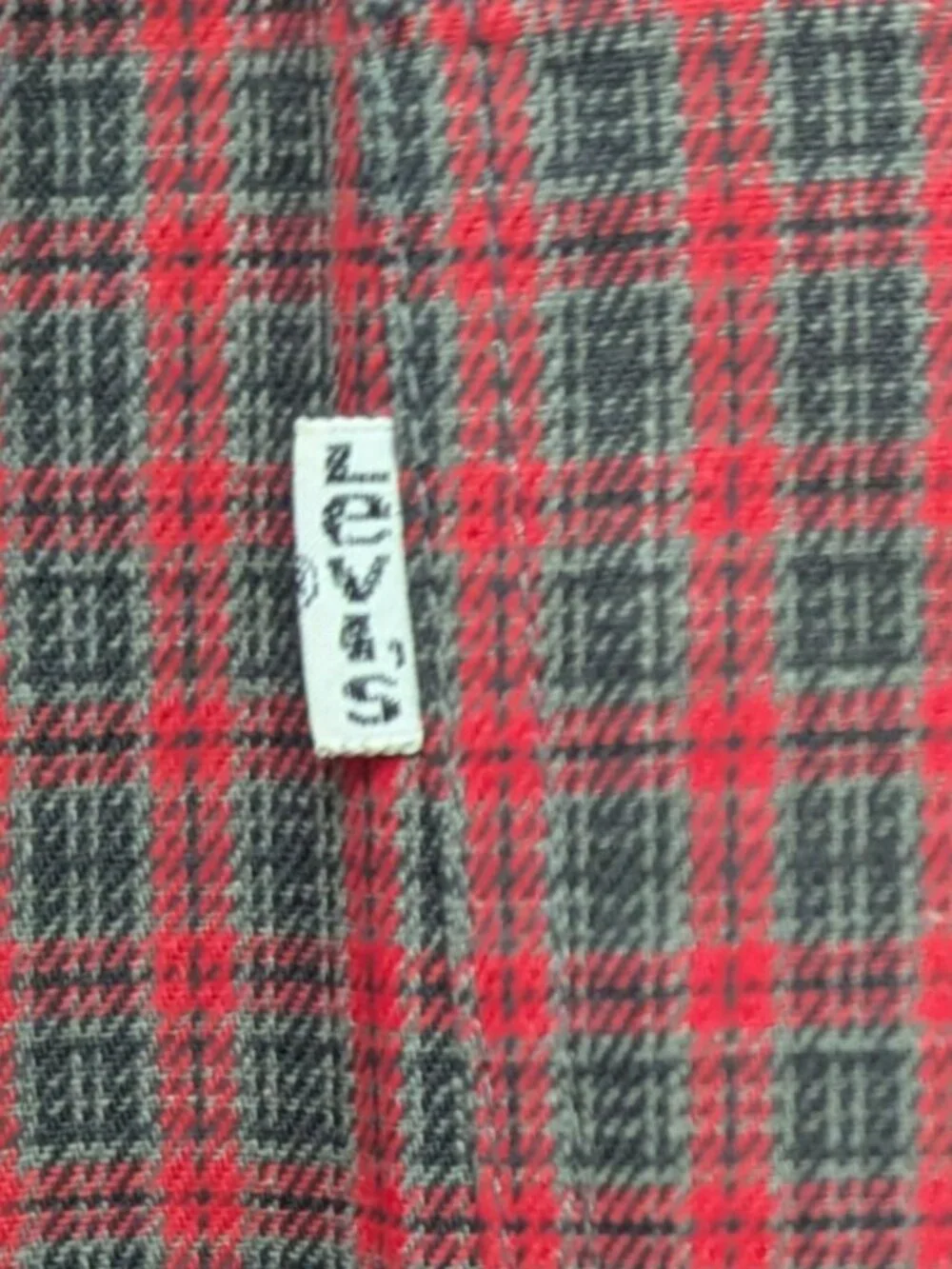 Vintage 1970s LEVI'S STA-PREST SLACKS Red PLAID Pants 30 X 32 White Tab